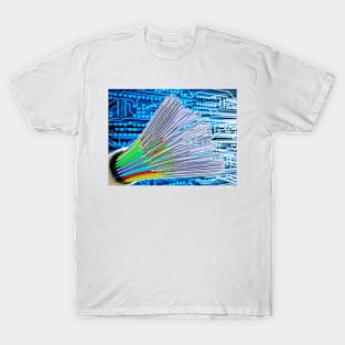 Optical fibre cable. circuit board (C026/5123) T-Shirt